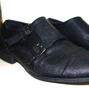 Calvin Klein Black Butler Double Monk Strap Loafers 9.5